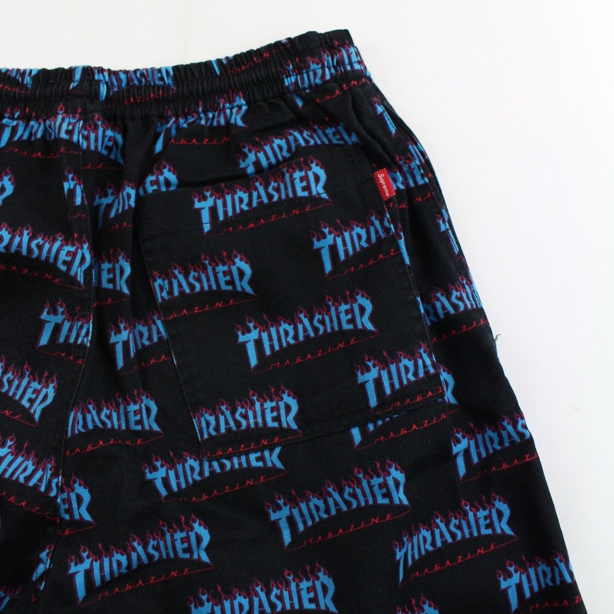 supreme x thrasher flame shorts black - SaruGeneral
