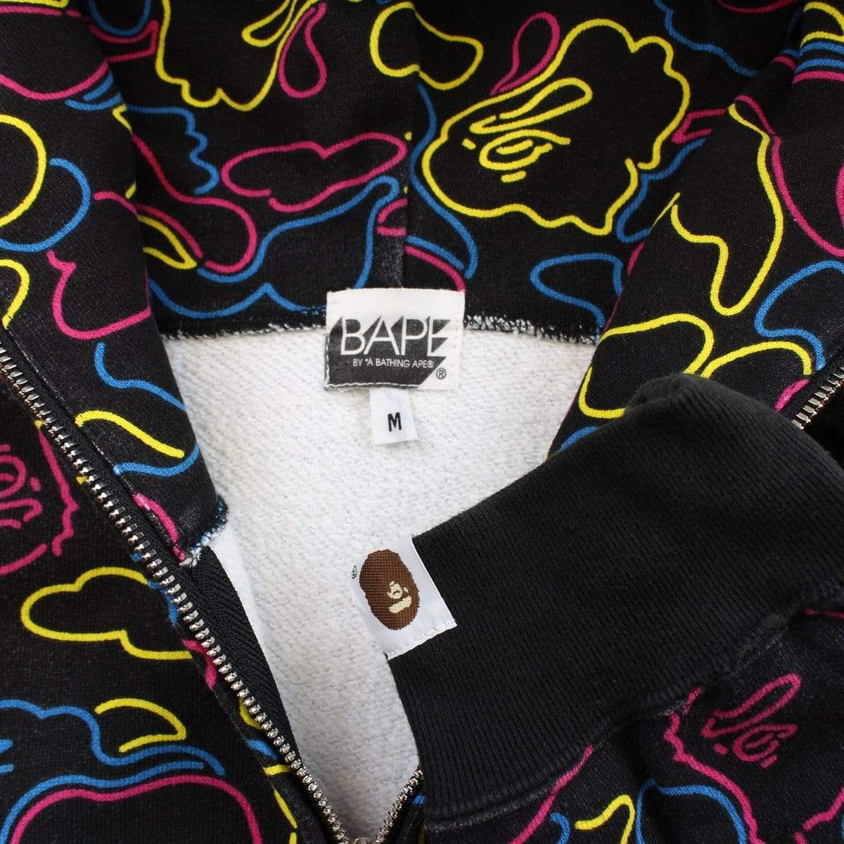 bape multi neon camo full zip black - SaruGeneral