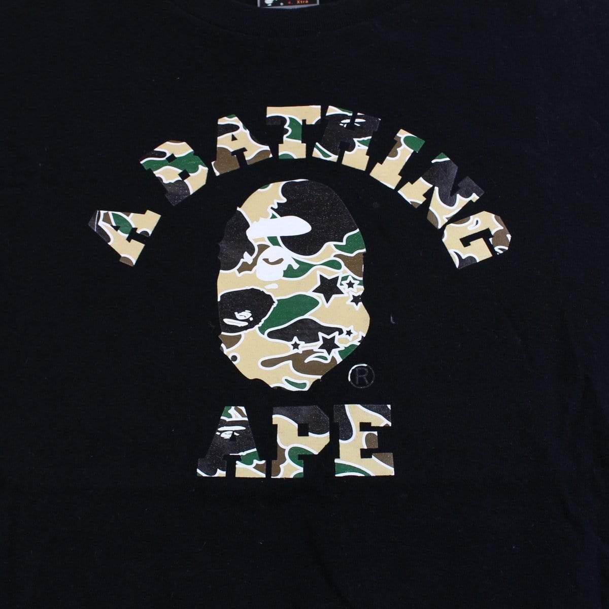 bape yellow psyche camo college tee black - SaruGeneral