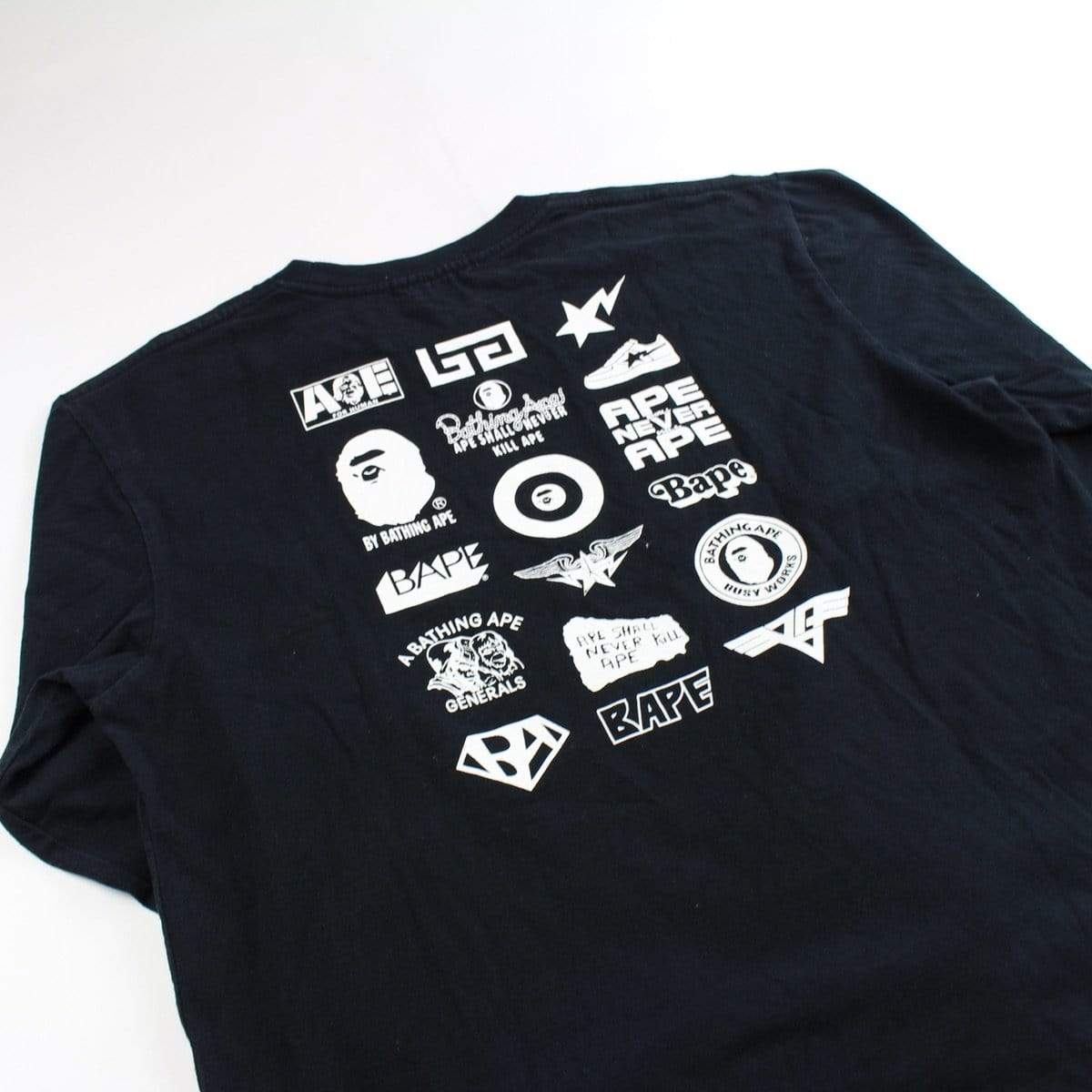 bape multi big ape logo ls black - SaruGeneral