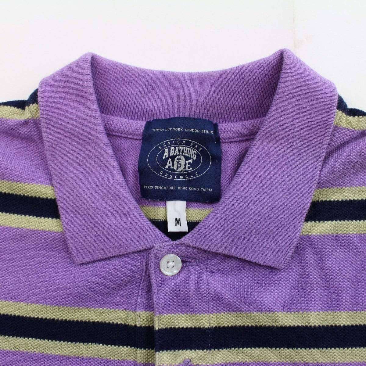 bape purple stripe polo - SaruGeneral