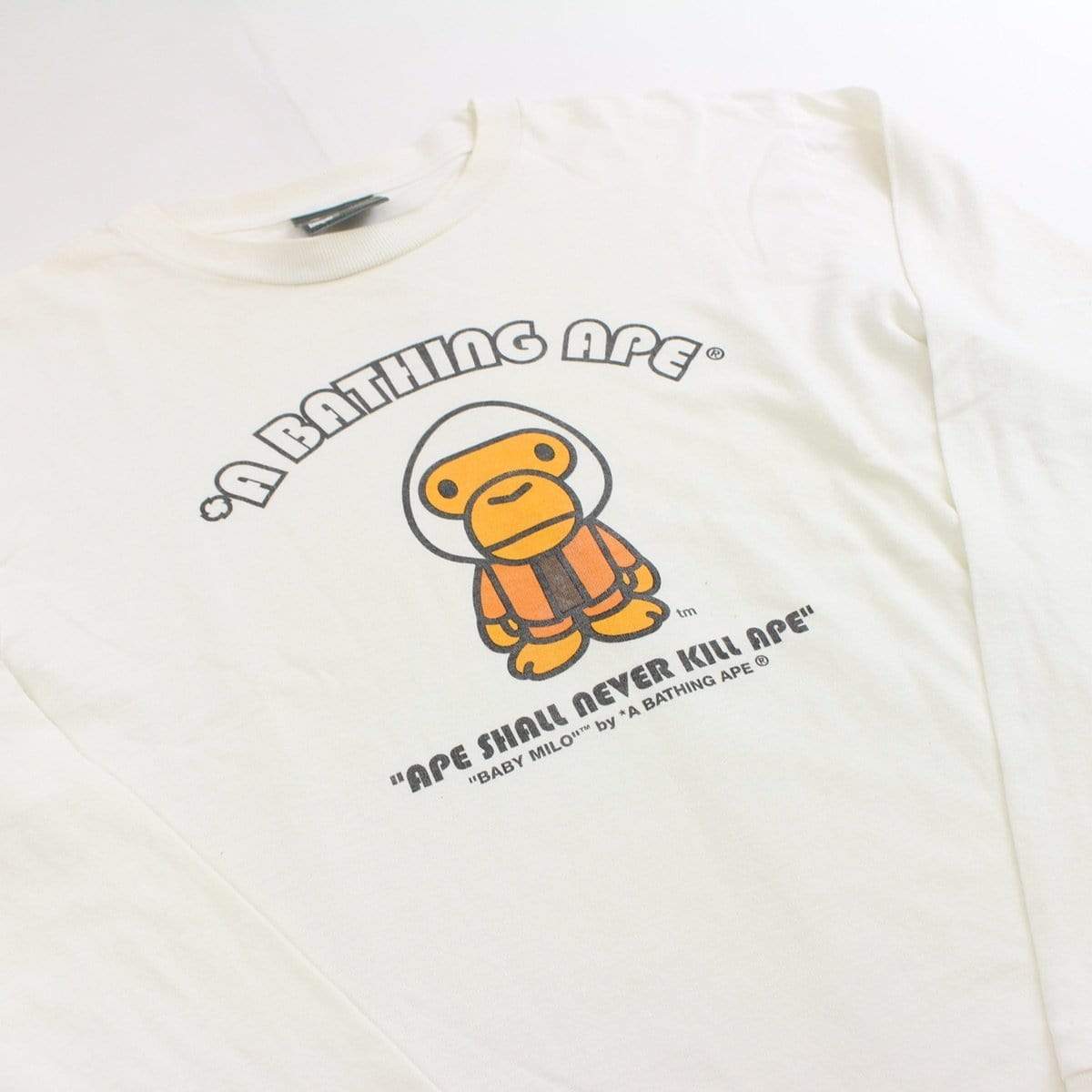 bape milo general figure ls white - SaruGeneral