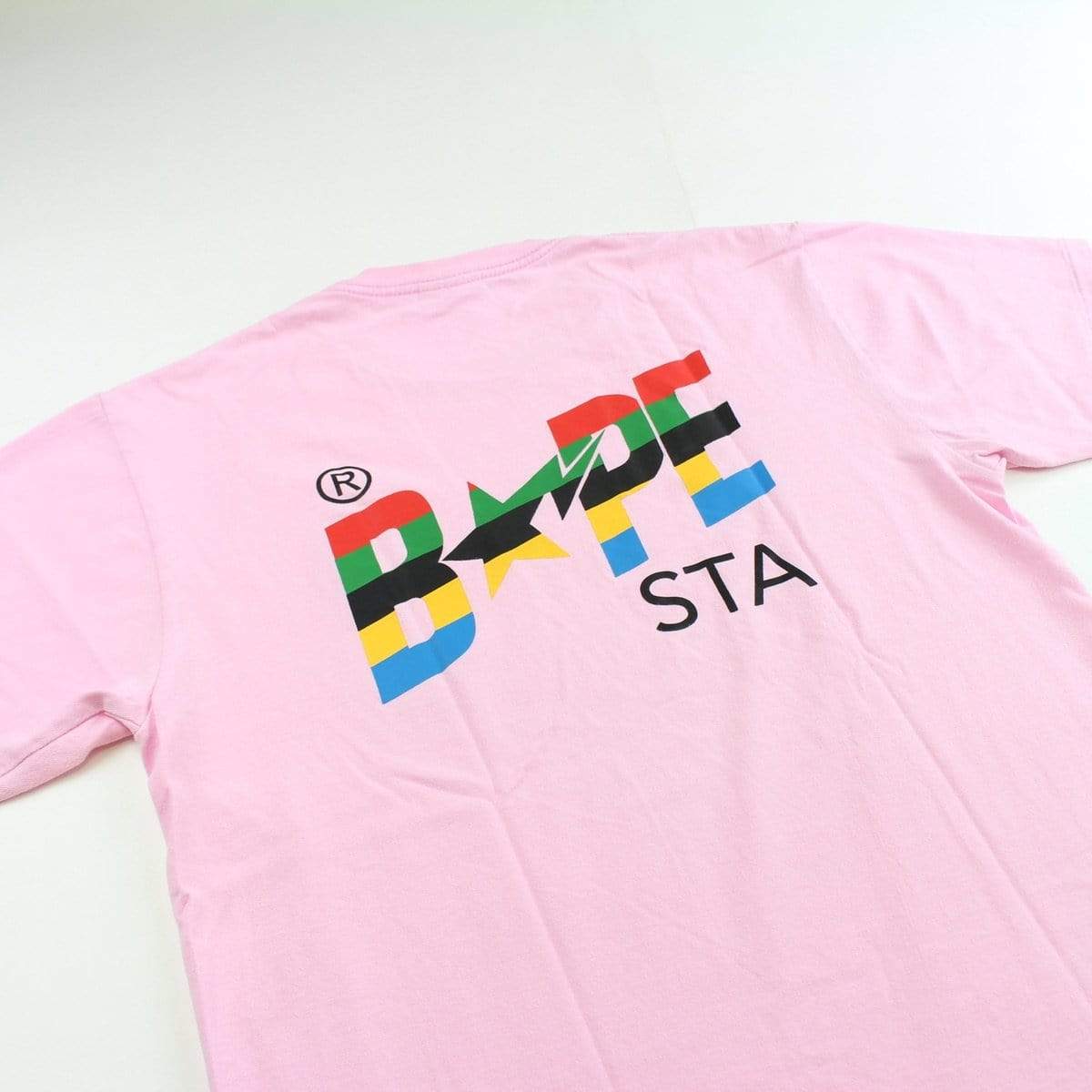 bapesta logo tee baby pink - SaruGeneral
