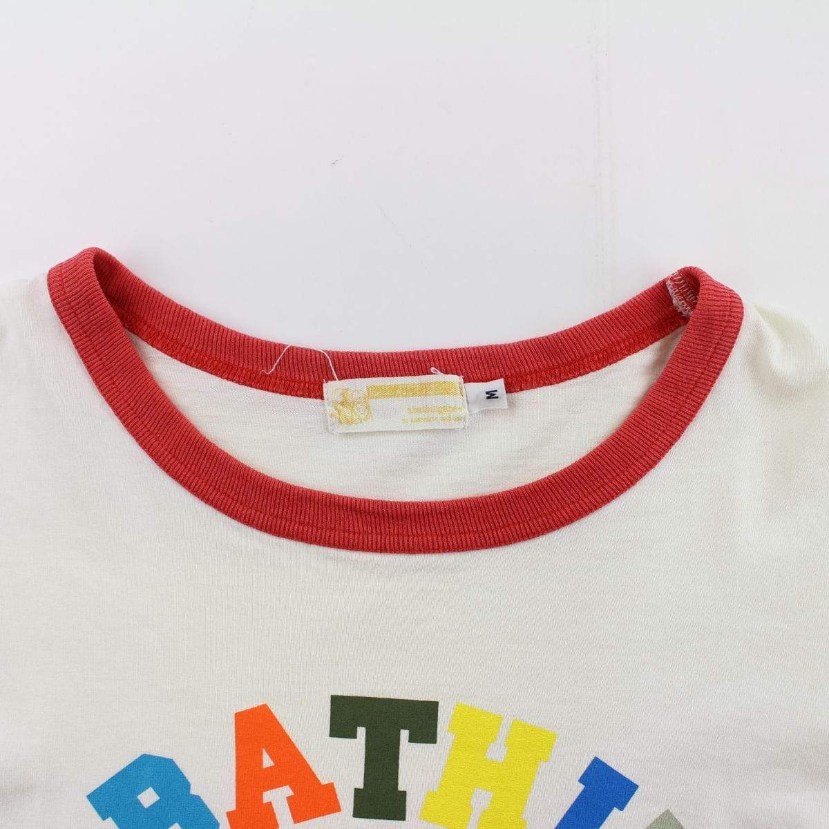 Bape Block Colours College Logo LS White - SaruGeneral