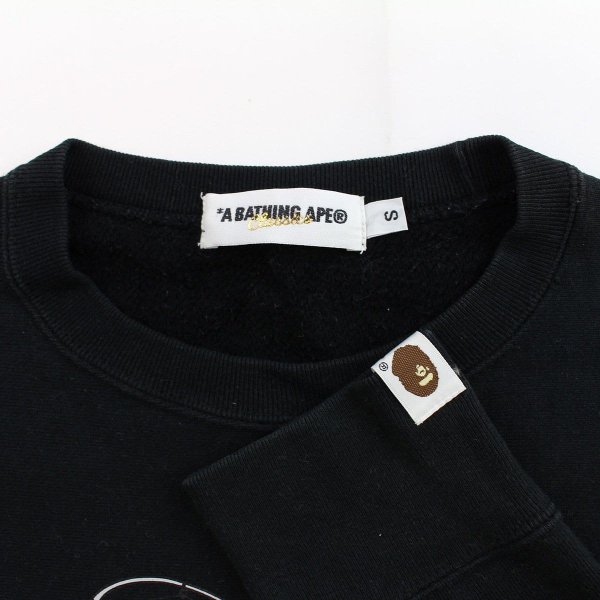 bape fishing logo crewneck black - SaruGeneral