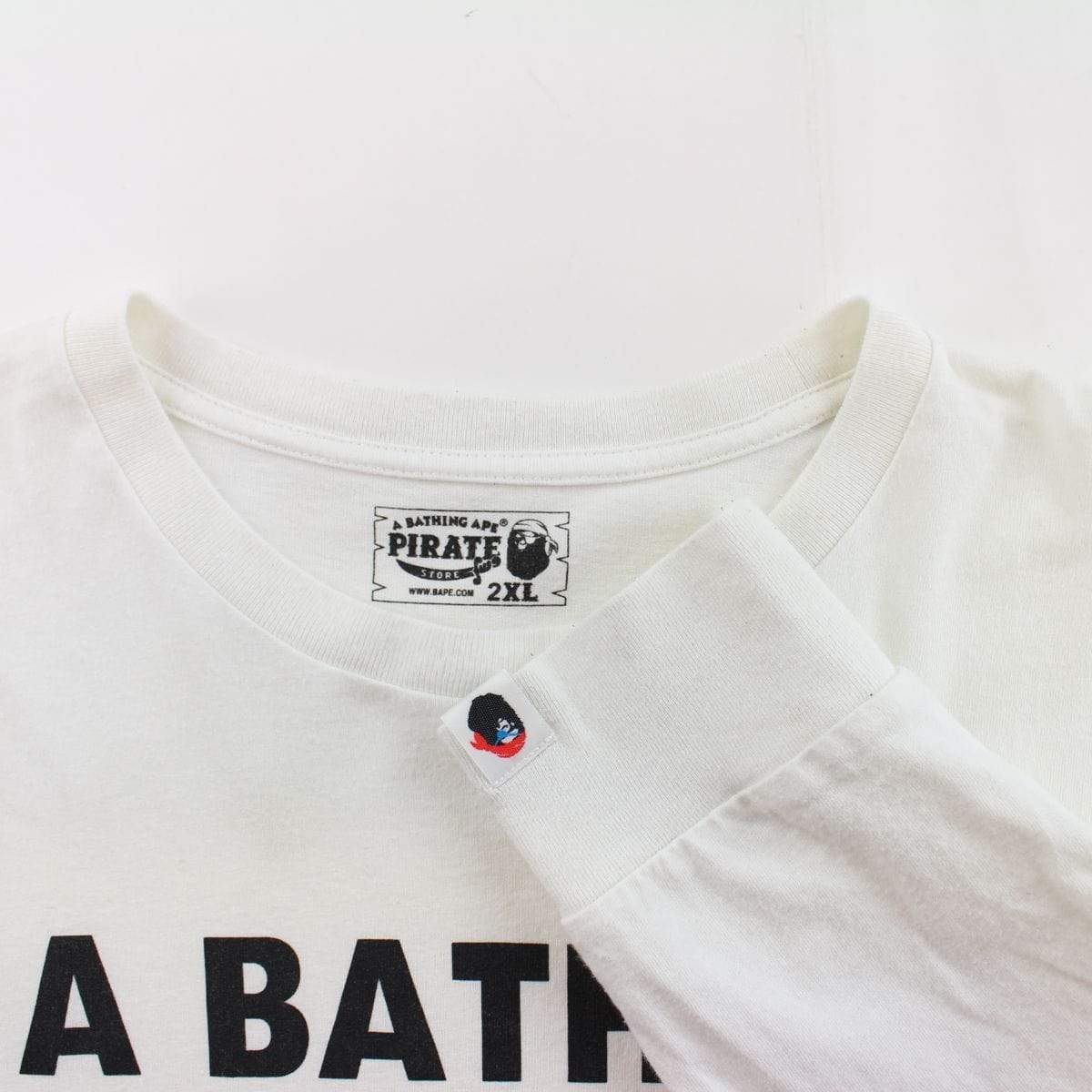 Bape Crossbones Logo ls White - SaruGeneral
