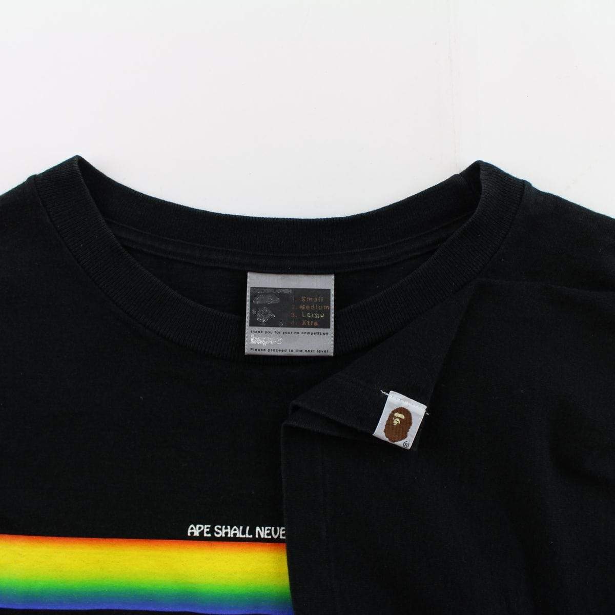 Bape Rainbow Ape Head Tee Black - SaruGeneral