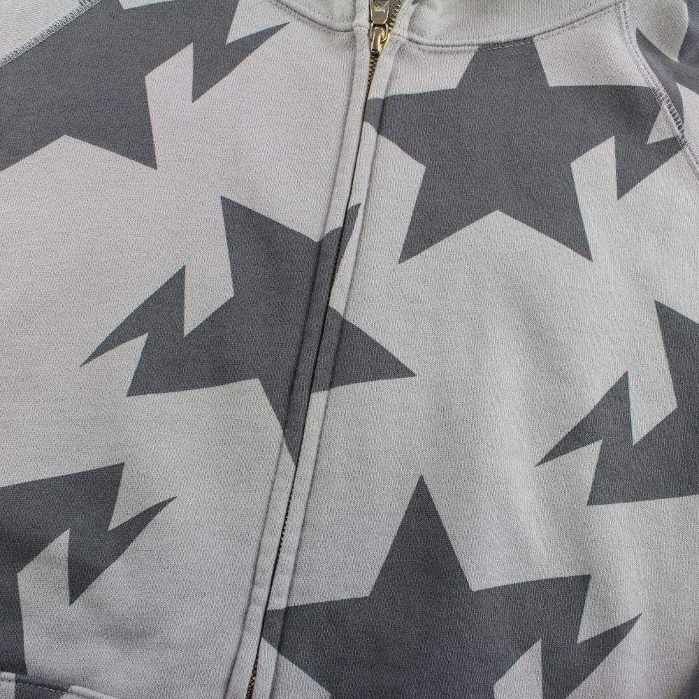 Bapesta Grey Allover Fullzip Hoodie Grey - SaruGeneral