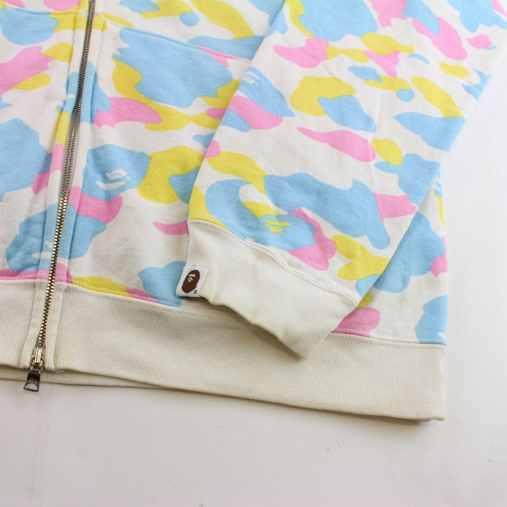 Bape Candy Camo Fullzip Hoodie White - SaruGeneral