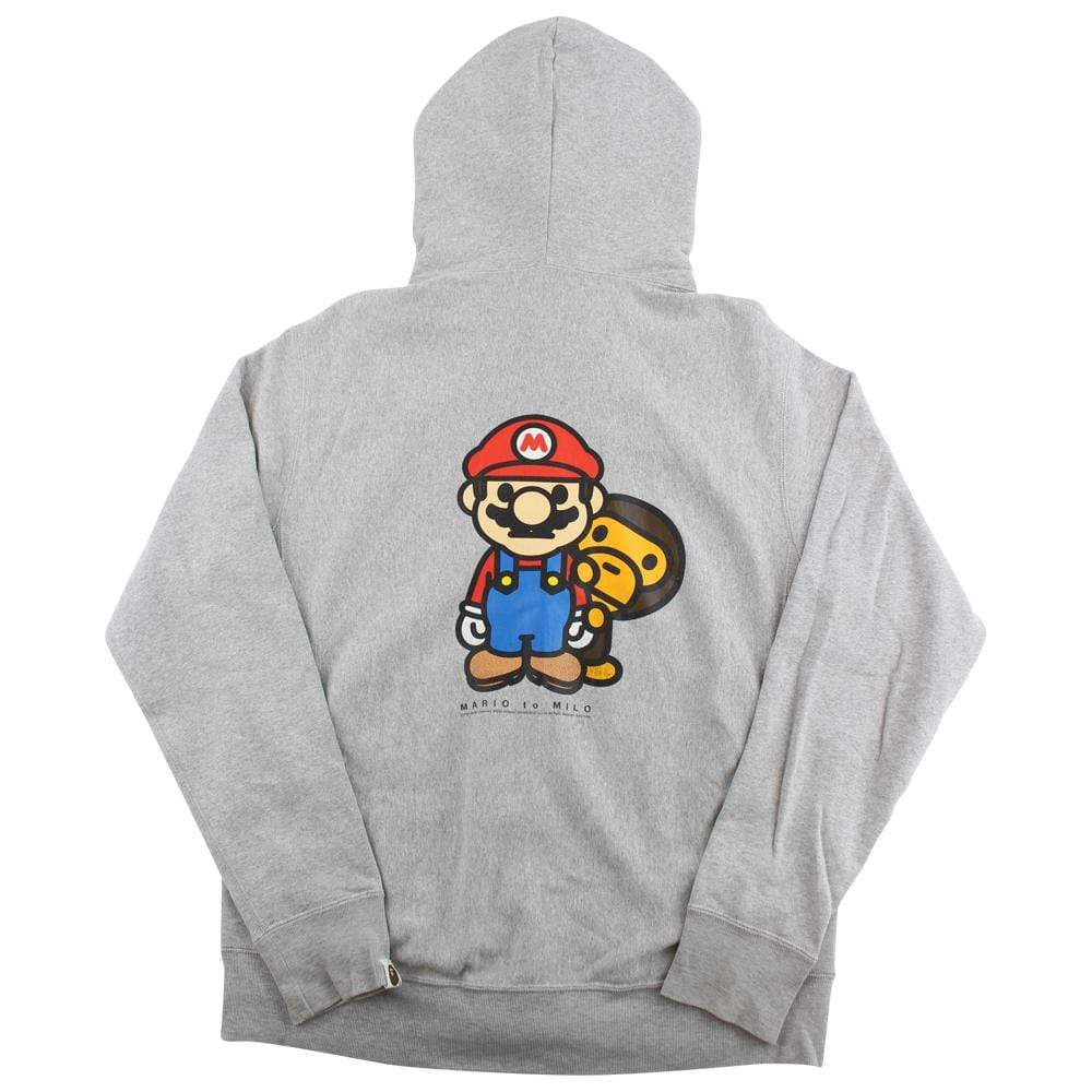 Bape APEE MILO x MARIO パーカー A Bathing Ape Bape Baby Milo X Super Mario Full Zip Hoodie Made In