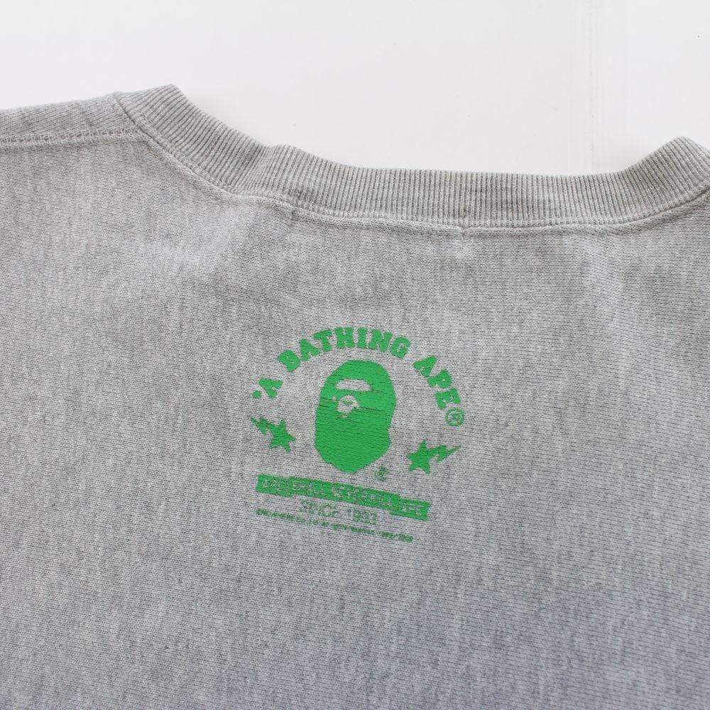 Bape Baby Milo Frankenstein Crewneck Grey - SaruGeneral