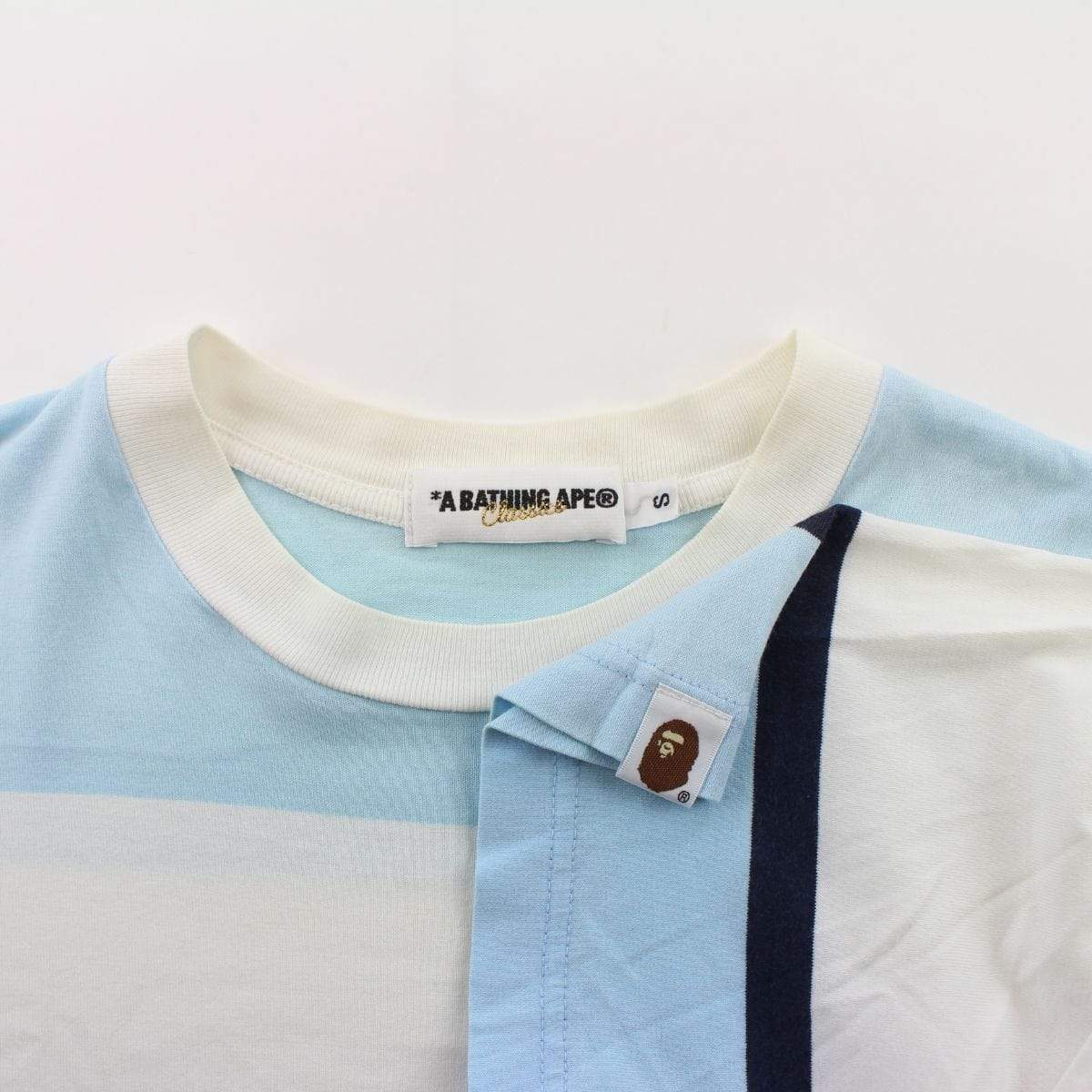 Bape Point Head Logo Stripe Tee - SaruGeneral