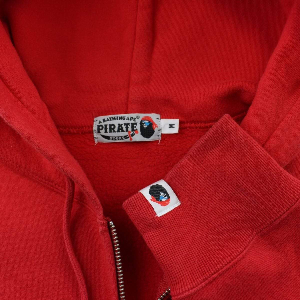 Bape Pirate Store College Logo Hoodie Red - SaruGeneral