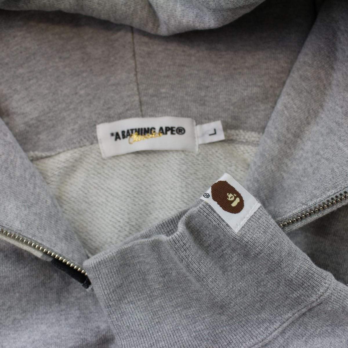 Bape Grey Camo Shark Full Zip Hoodie Grey - SaruGeneral