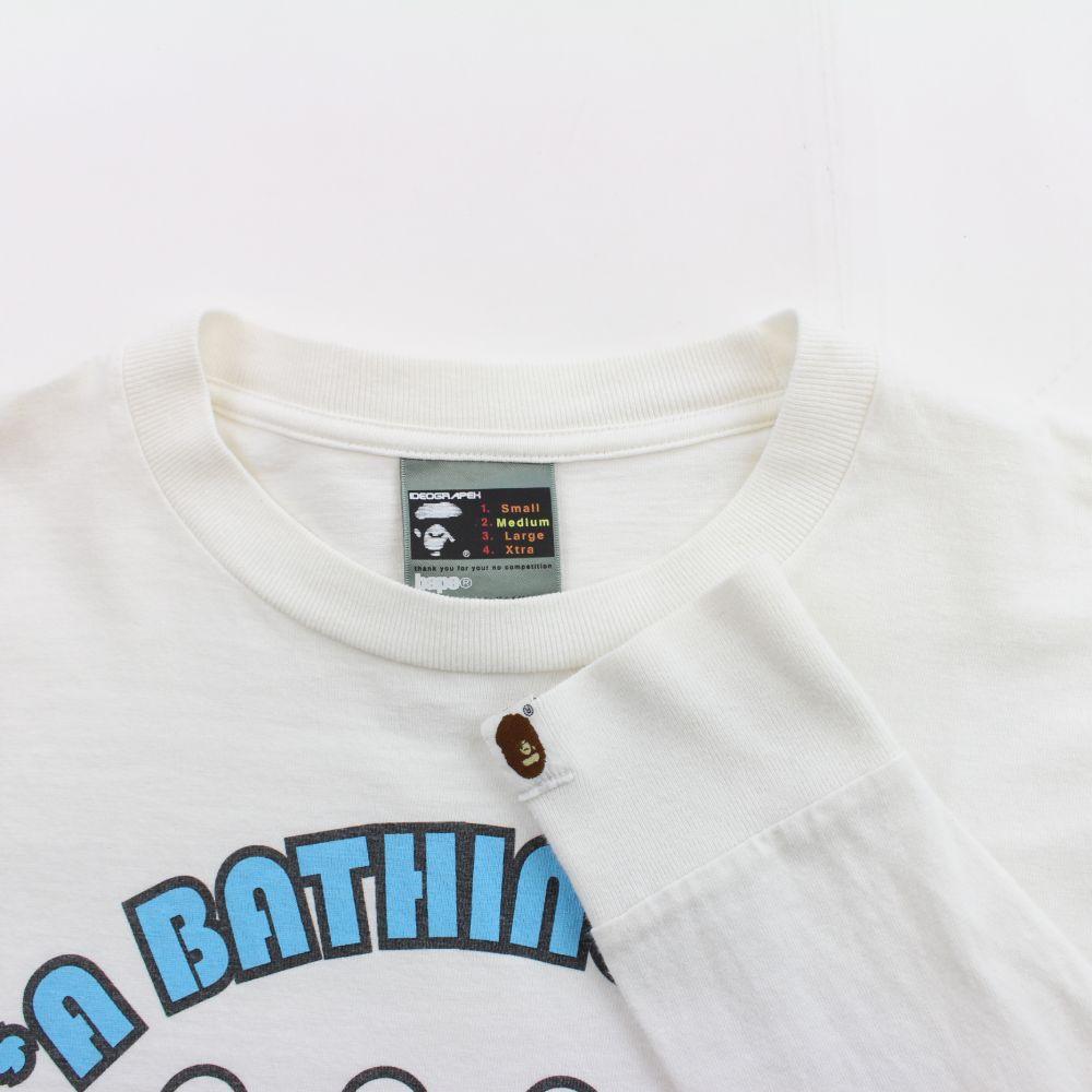 Bape Bunny Milo Blue Pink LS White - SaruGeneral