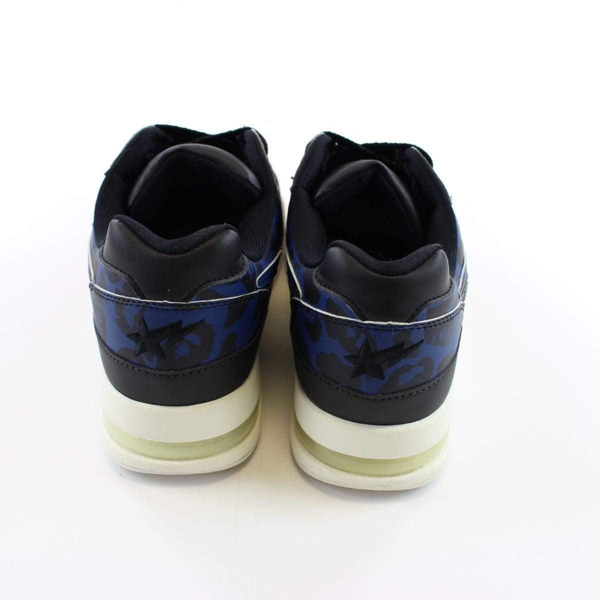 Bape Roadsta Blue Leopard Print Black White - SaruGeneral