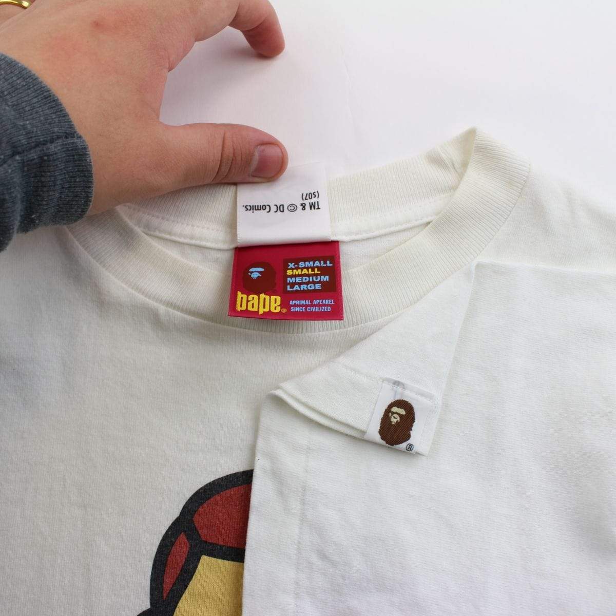 Bape x DC Comics Superman Figure Tee White - SaruGeneral