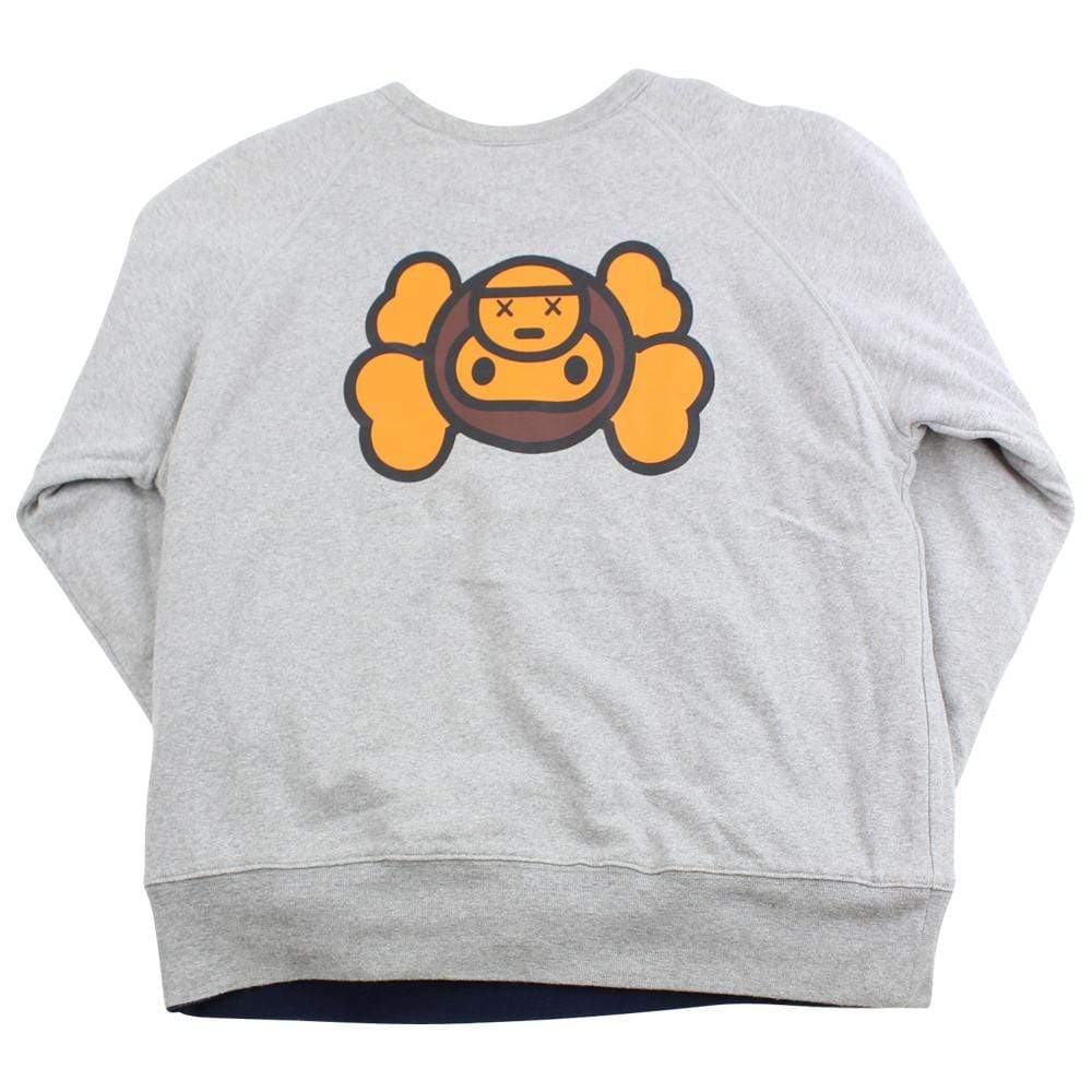 Bape x Kaws Baby Milo Four Way Reversible Crewneck Navy - SaruGeneral