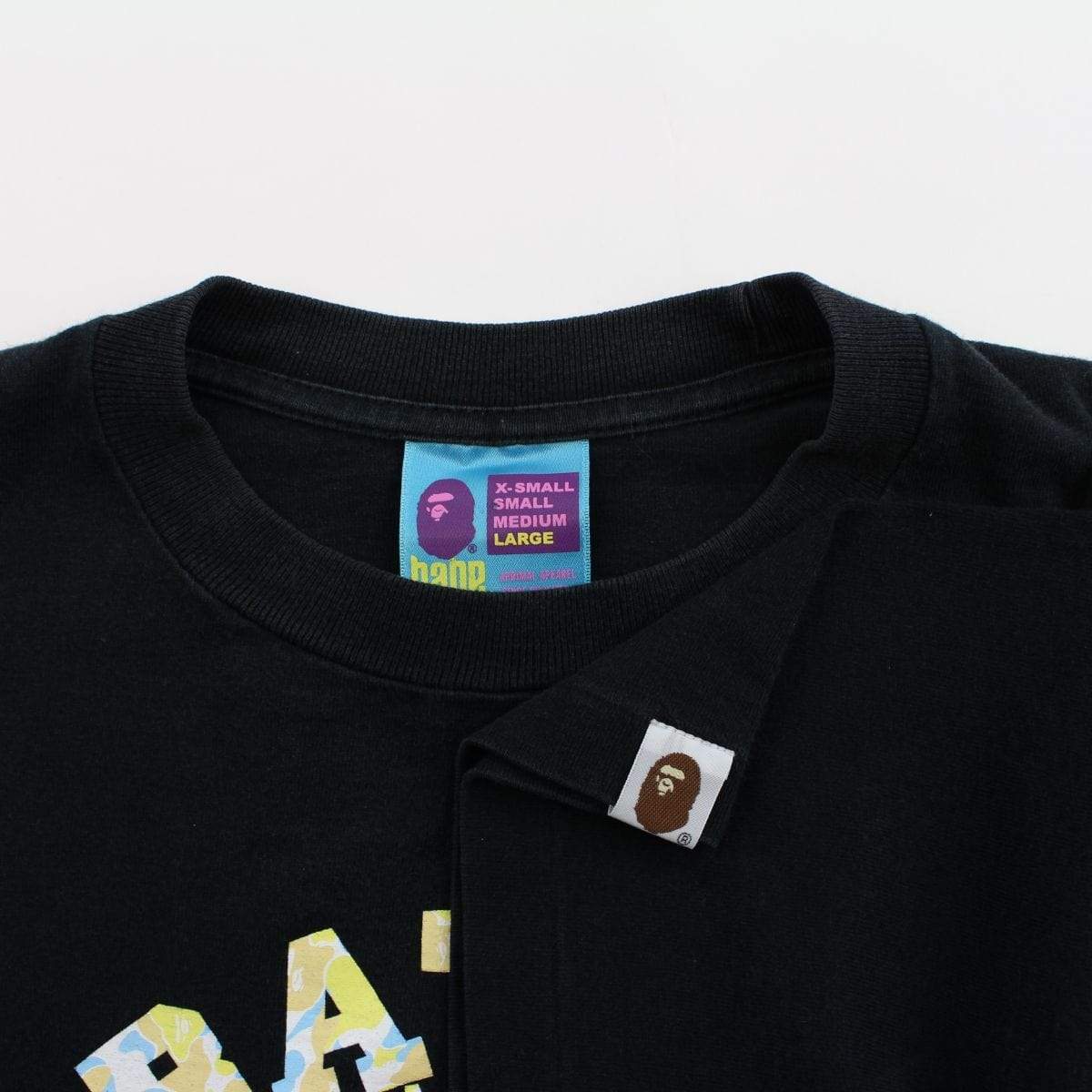 Bape ABC Multicamo NYC College Logo Tee Black - SaruGeneral