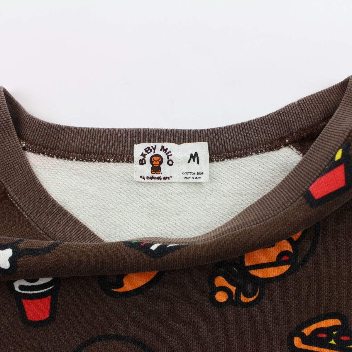 Bape Baby Milo Food Monogram Crewneck Brown - SaruGeneral