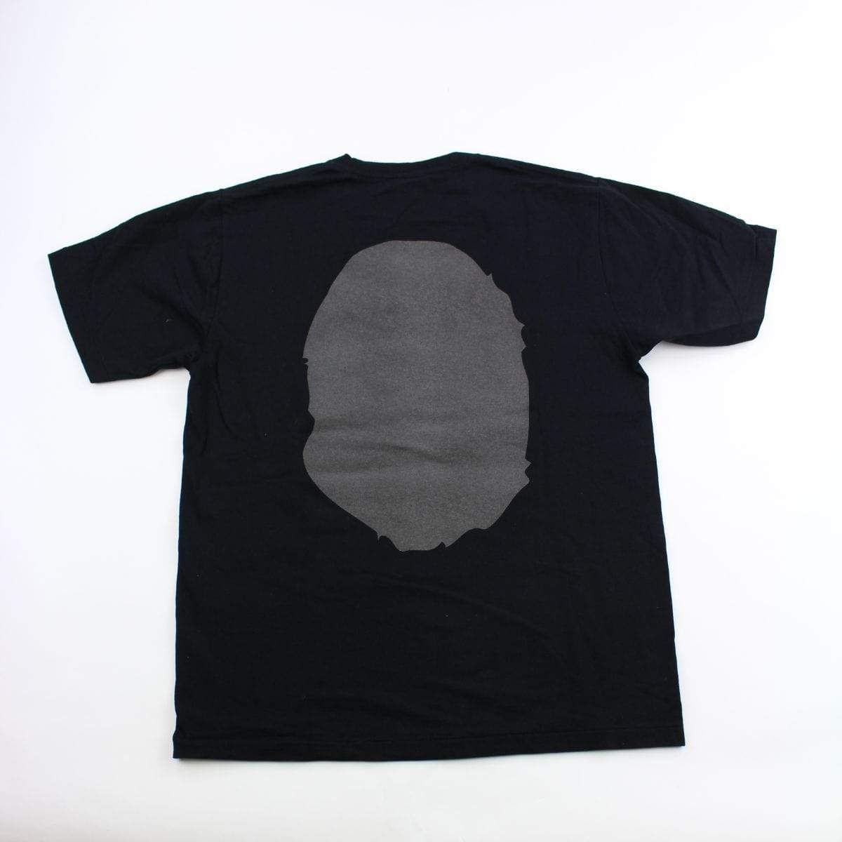 Bape Grey Big Ape Logo Tee Black - SaruGeneral