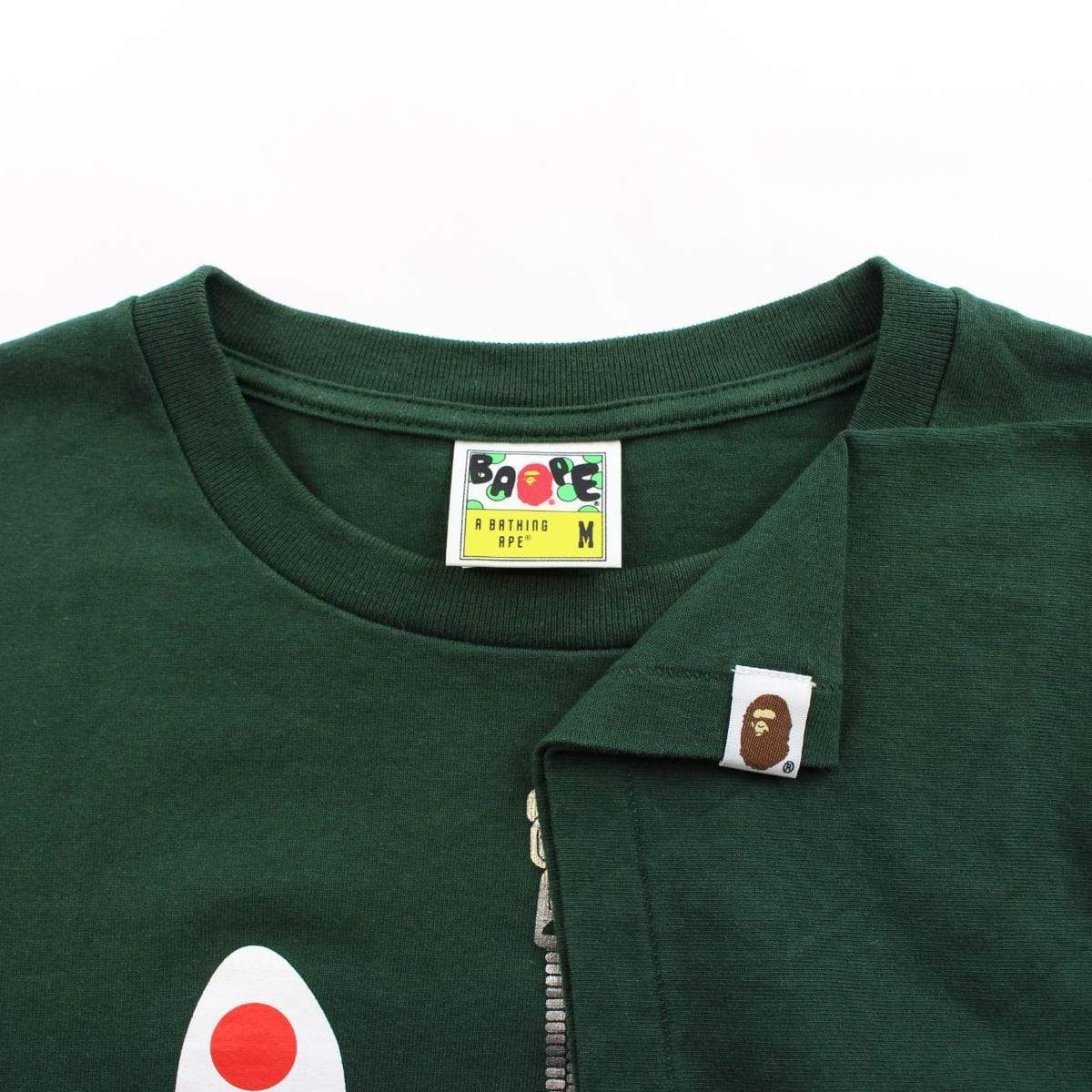 Bape Grey Shark Face Tee Green - SaruGeneral