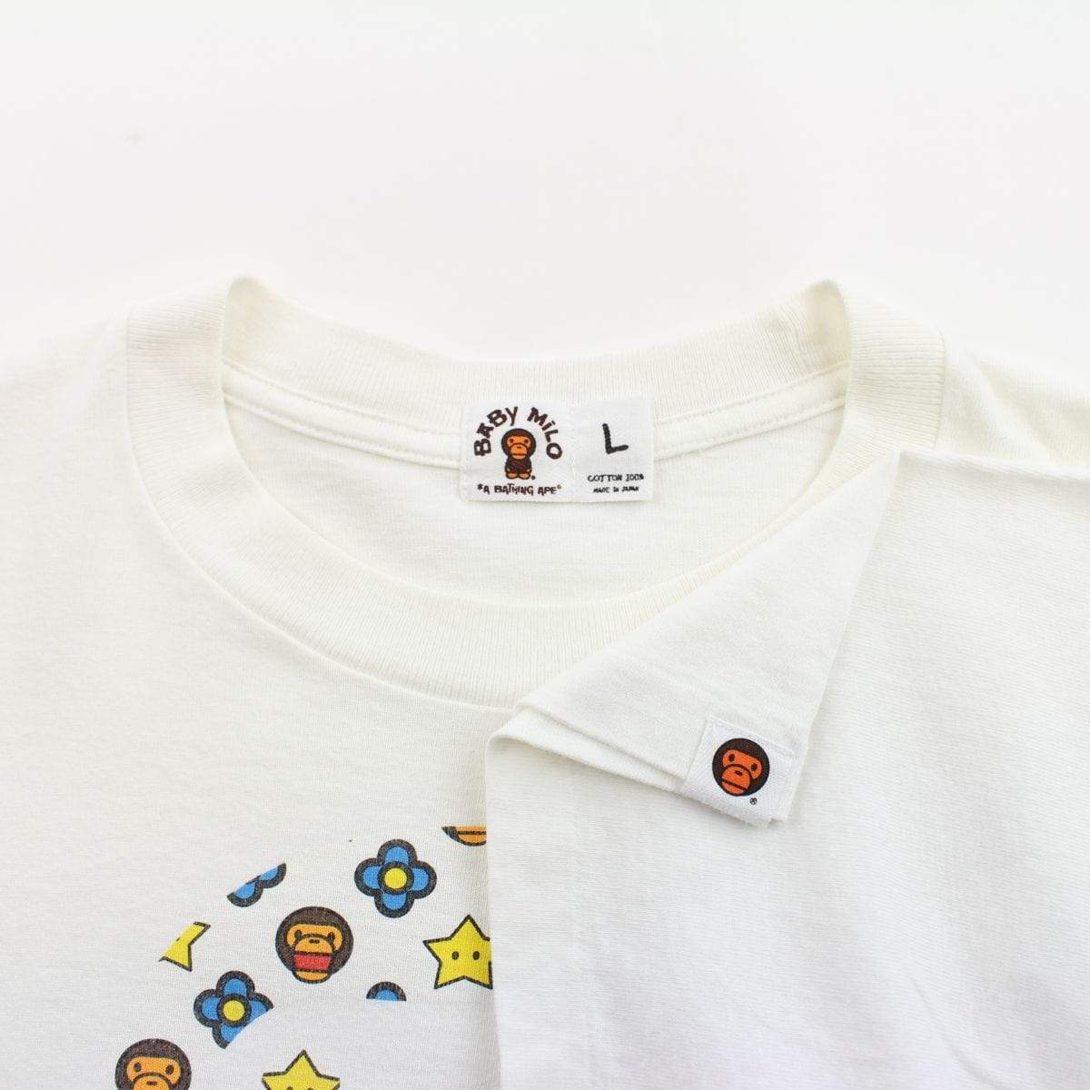 Bape Milo Star Monogram Milo Tee White - SaruGeneral