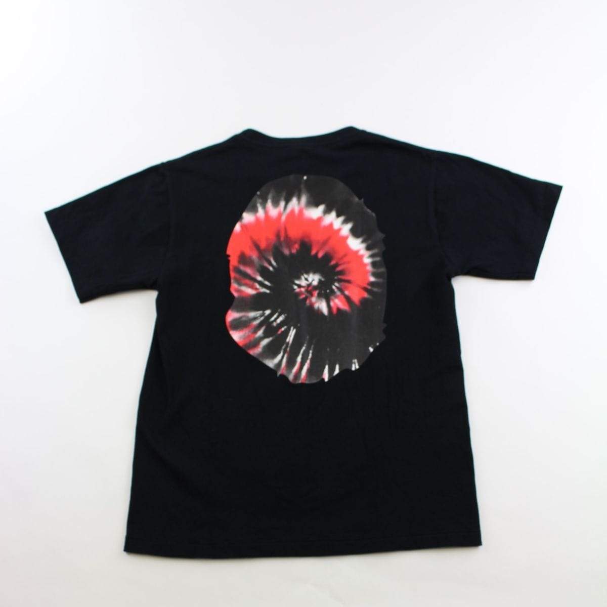 Bape Red Black Tye Dye Big Ape Tee Black - SaruGeneral