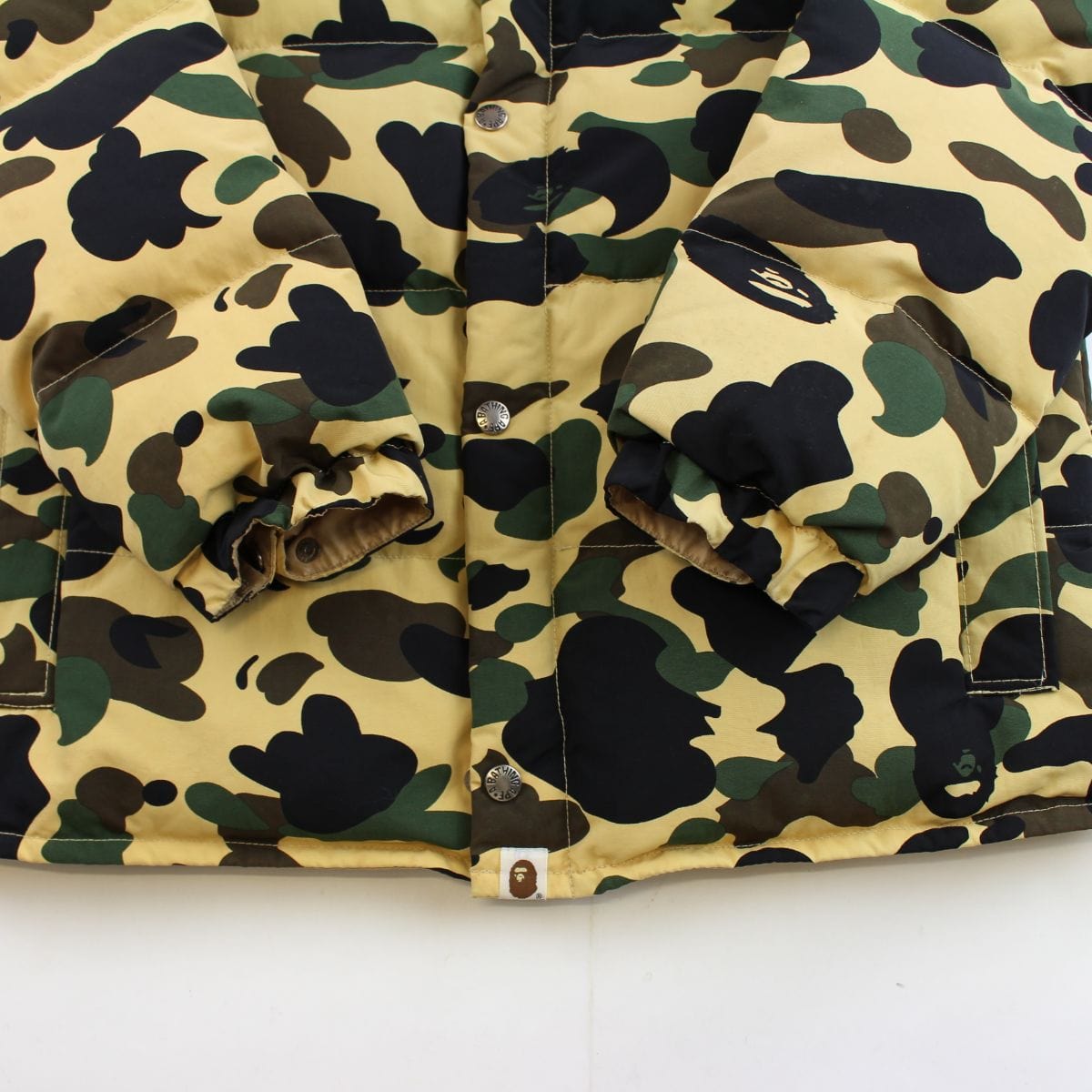 bape 1st yellow camo puffer jacket - SaruGeneral