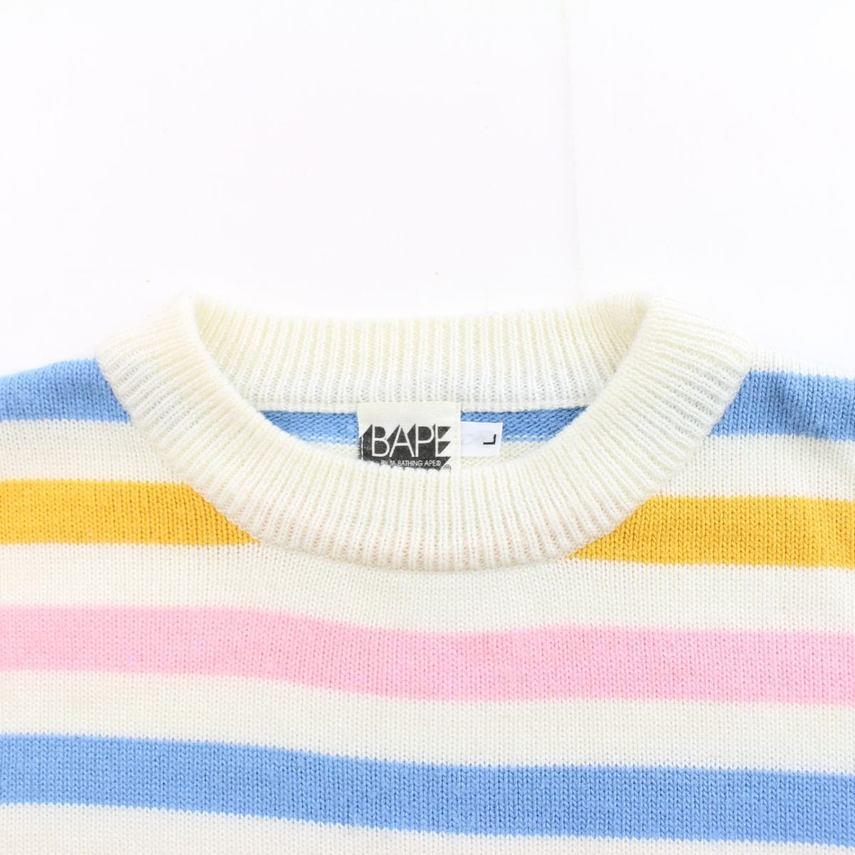 bape candy stripe wool sweatshirt - SaruGeneral