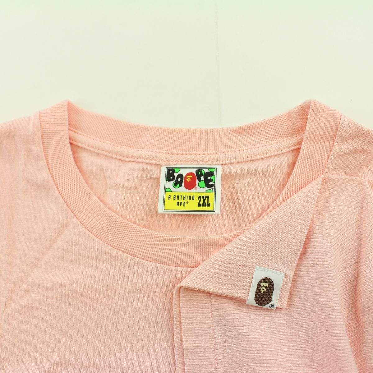 Bape A Bathing Ape Logo Tee Pink - SaruGeneral
