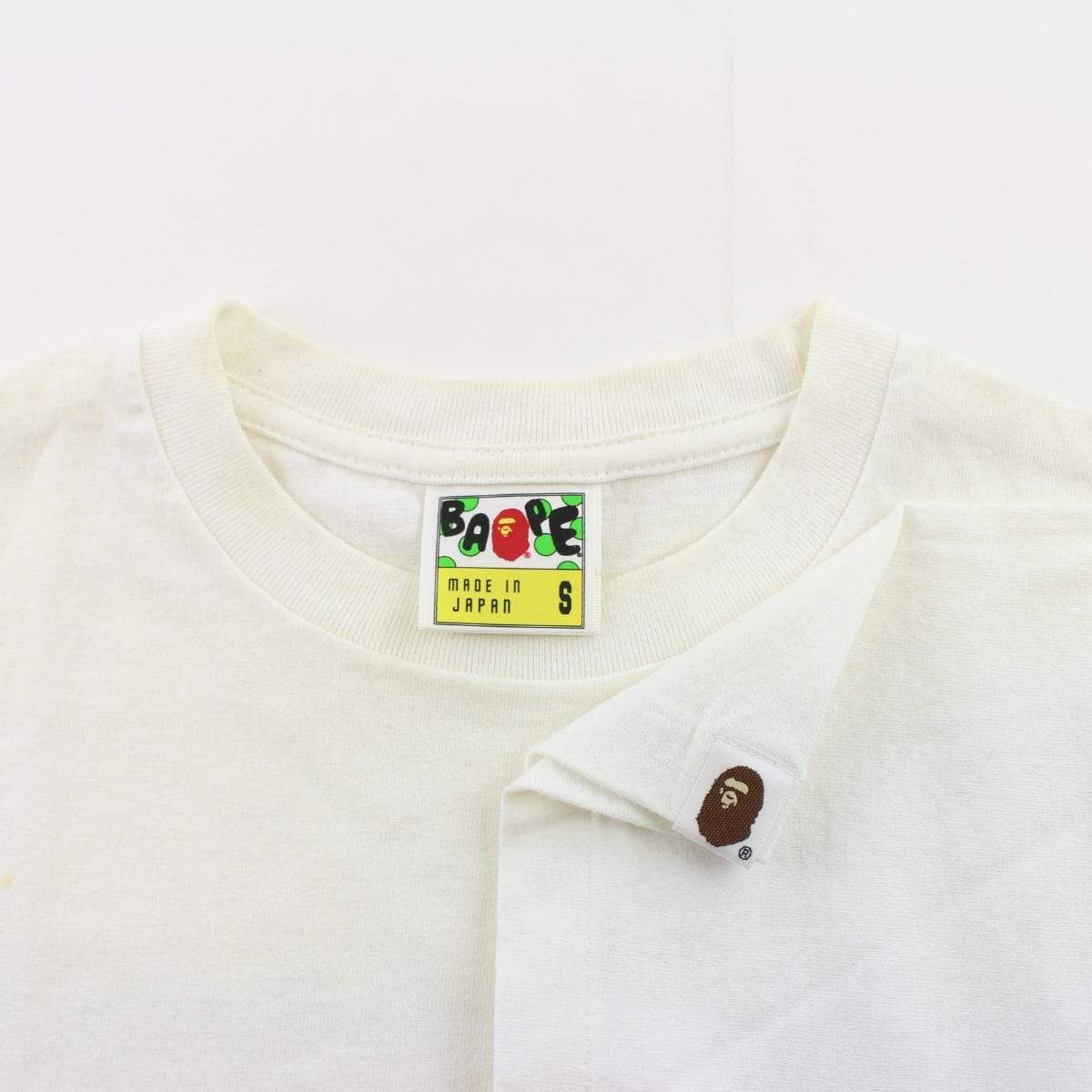 Bape ABC Green Camo Pocket Tee White - SaruGeneral