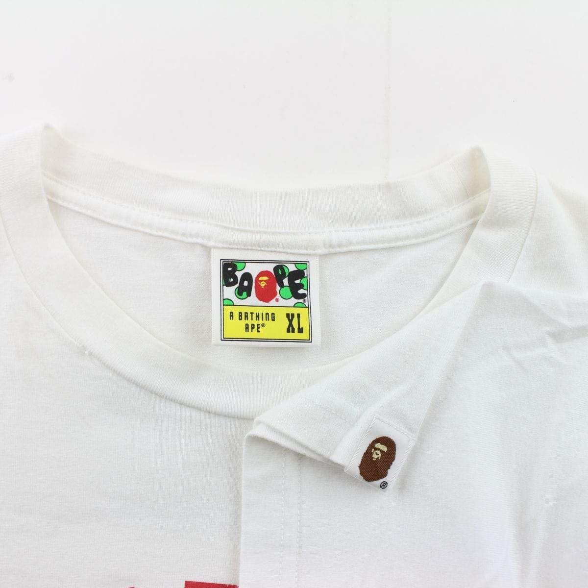 Bape x Jurassic World College Logo Tee White - SaruGeneral