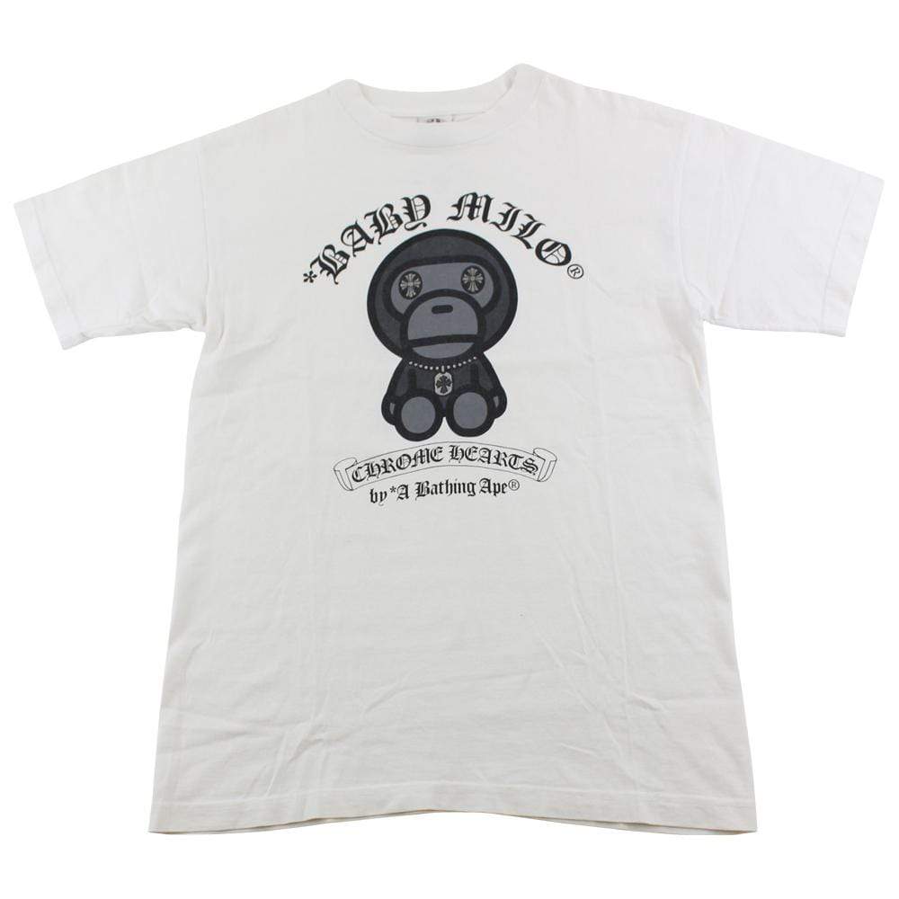 Bape x Chrome Hearts Baby Milo Logo Tee Black – SARUGENERAL