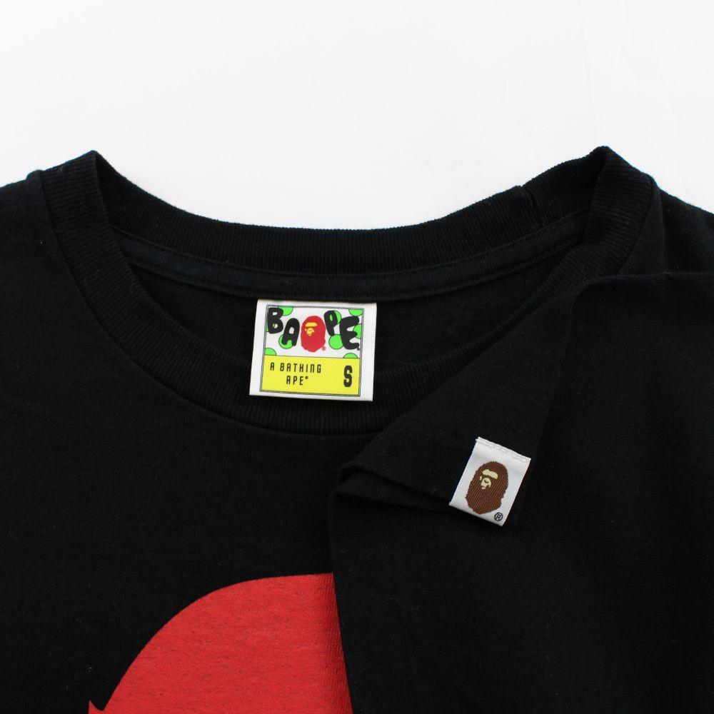 Bape Spanish Flag Big Ape Logo Tee Black - SaruGeneral