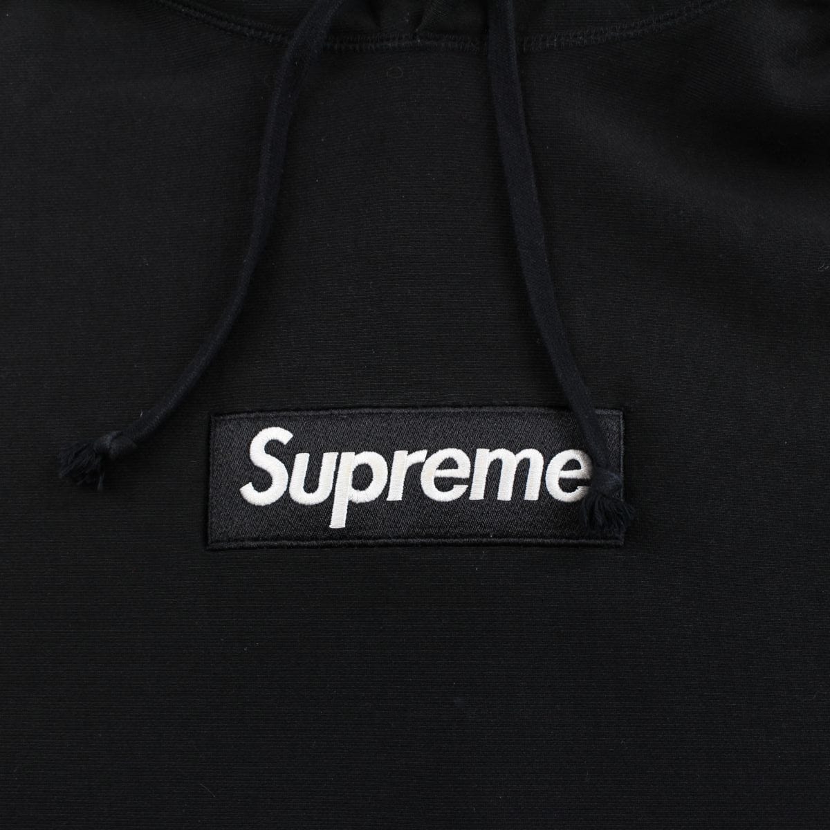 Supreme Black on Black Box Logo Hoodie - SaruGeneral
