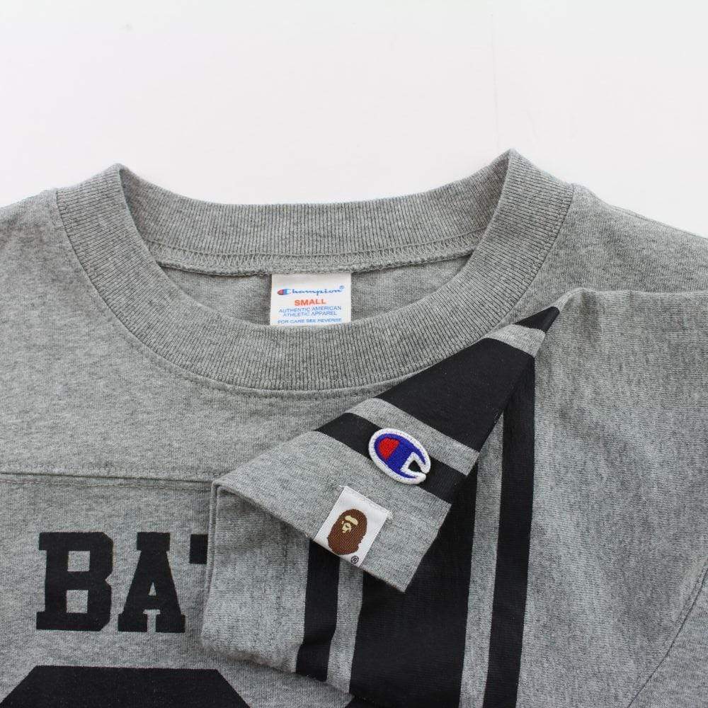Bape x Champion 93 Logo Tee Grey - SaruGeneral