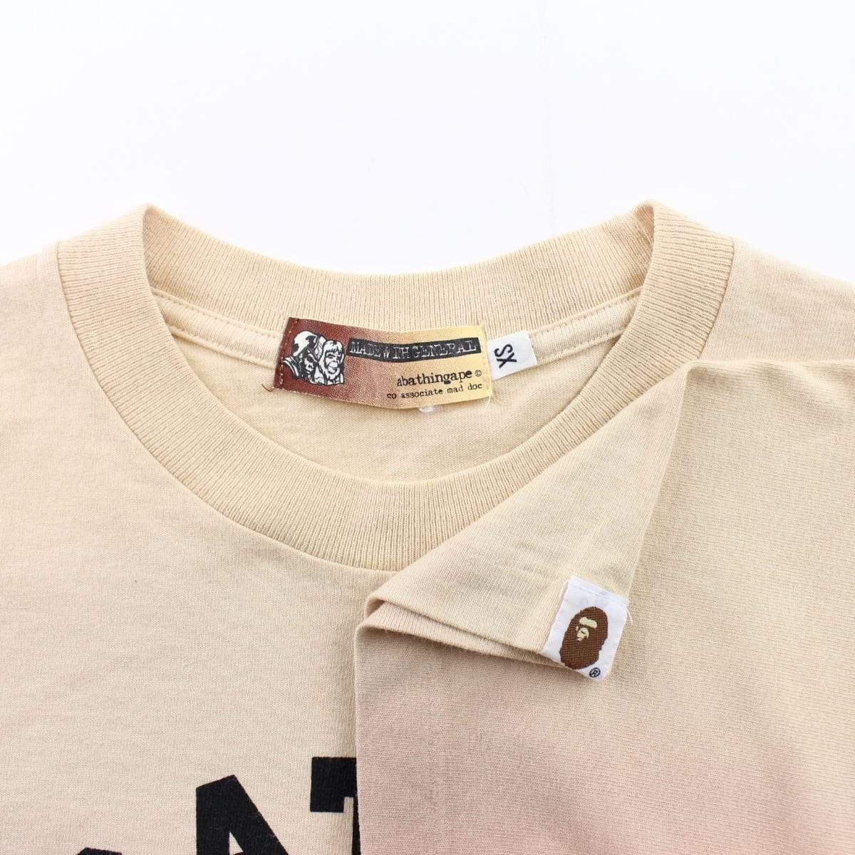 Bape College Logo Gradient Tee tan - SaruGeneral