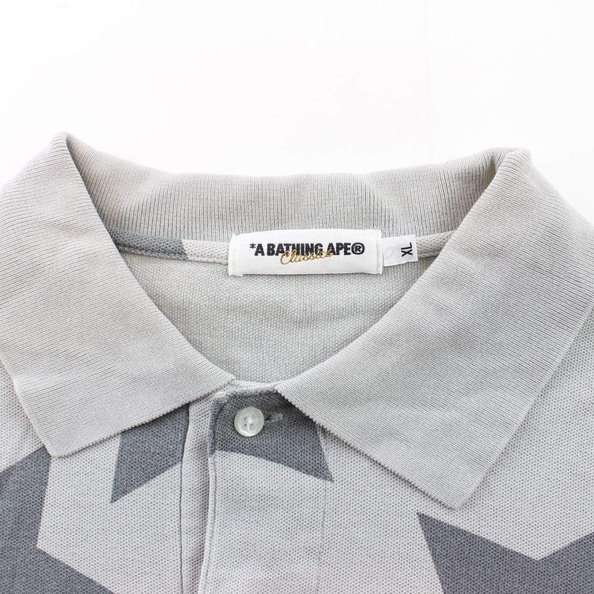 Bape Grey Bapesta Logo Polo - SaruGeneral