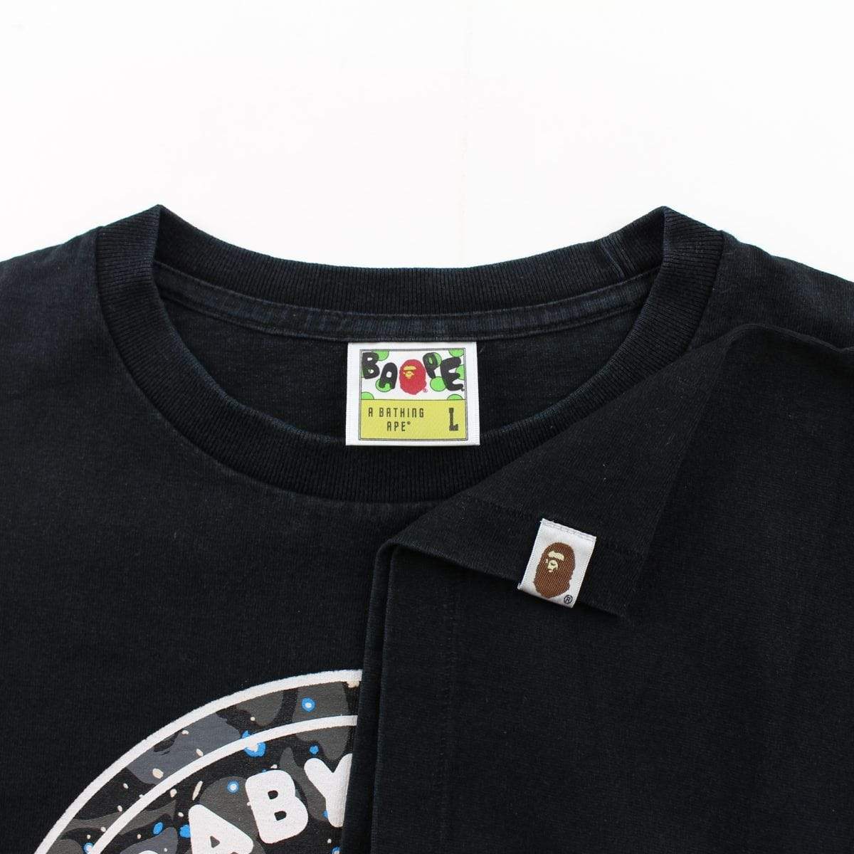 Bape Space Camo Baby Milo Circle Logo tee Black - SaruGeneral