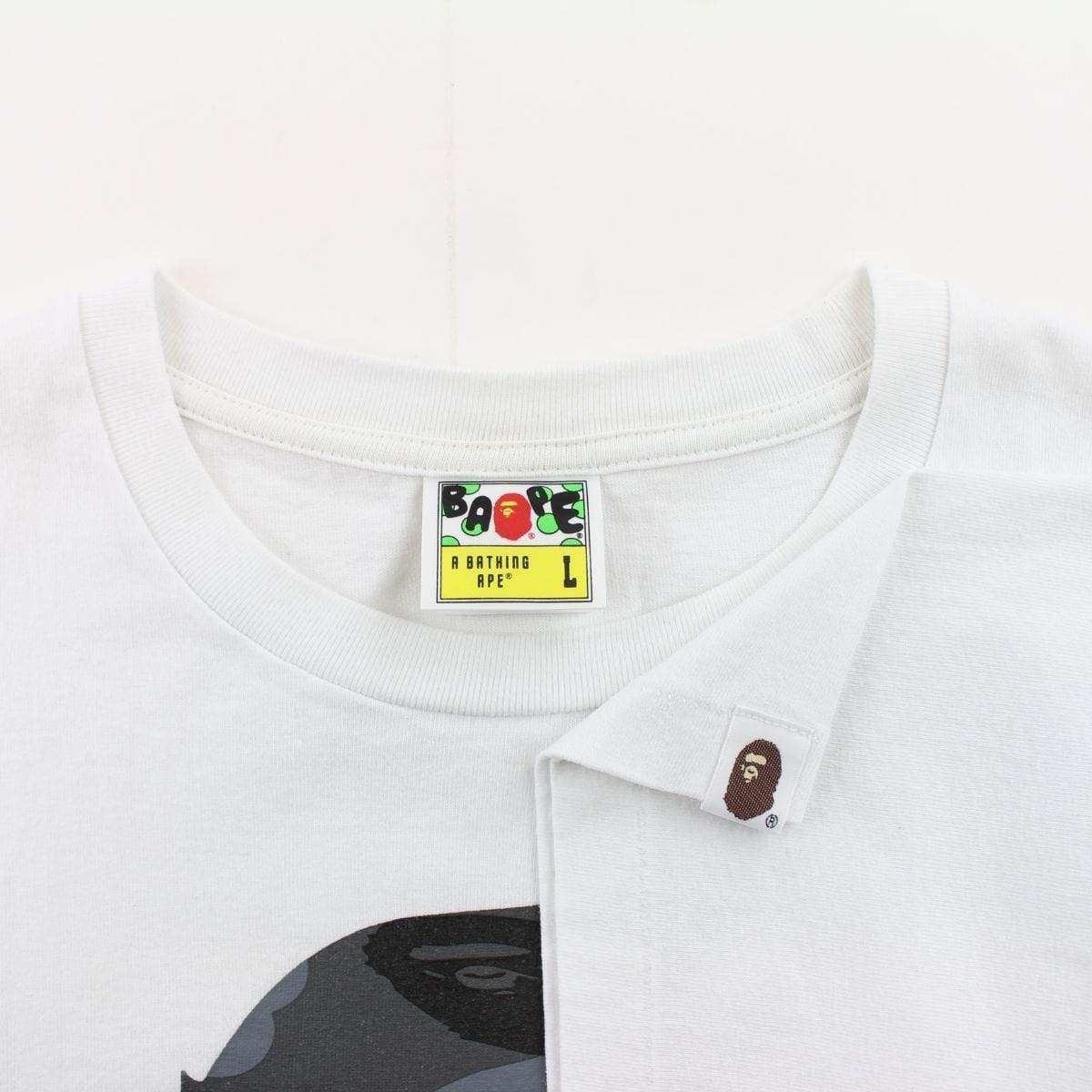 Bape City Camo Big Ape Logo Tee White - SaruGeneral
