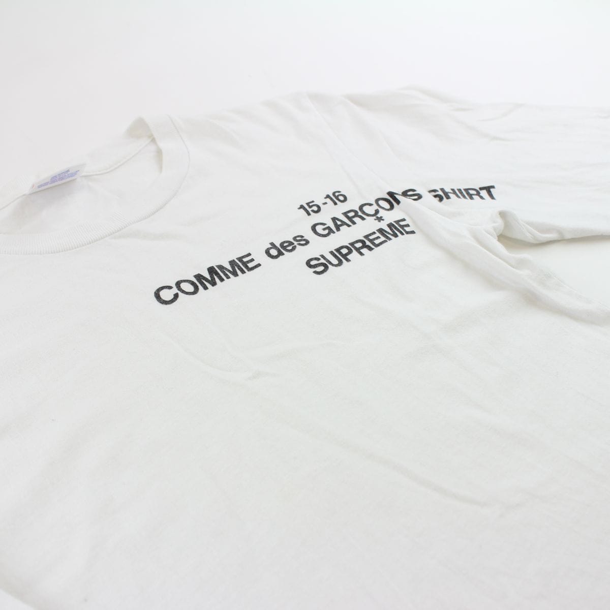 Supreme x CDG Logo LS White - SaruGeneral