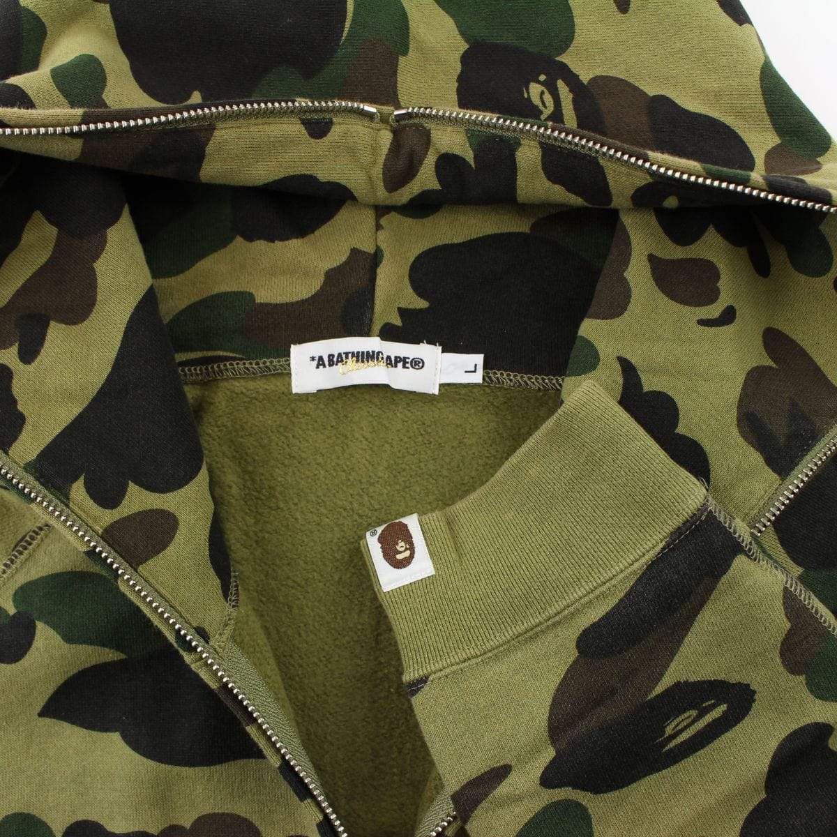Bape 1st Green Camo Fullzip Hoodie - SaruGeneral