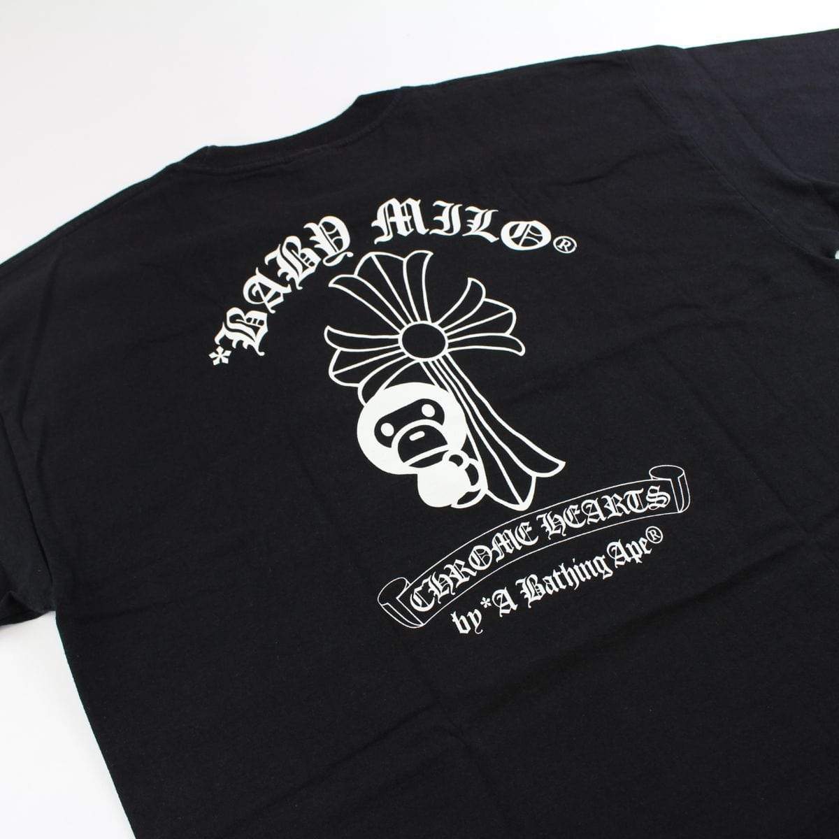 Bape x Chrome Hearts Big Ape Logo Tee Black - SaruGeneral