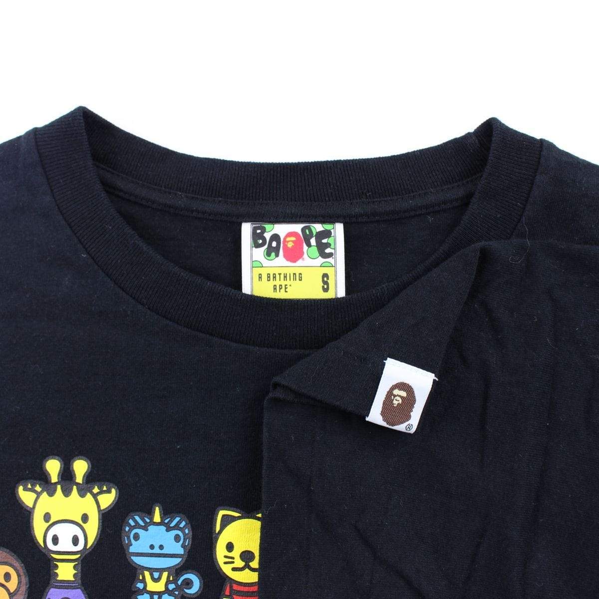 Bape Baby Milo Animal Figures Tee Black - SaruGeneral