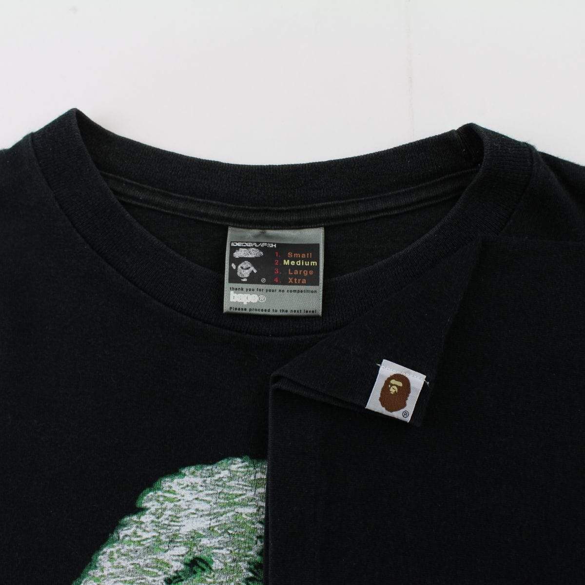 Bape Sta Eyes bapesta Big Ape Logo Tee Black - SaruGeneral