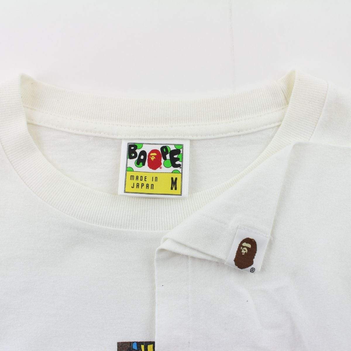 Bape Baby Milo Banana Camo College Logo Tee White - SaruGeneral