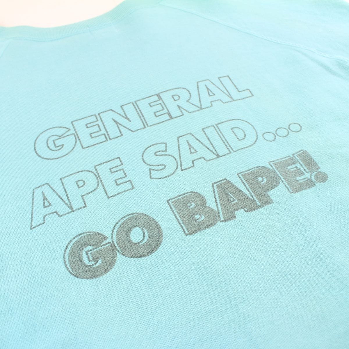 Bape baby Milo Generals Helmet Logo Crewneck Blue - SaruGeneral