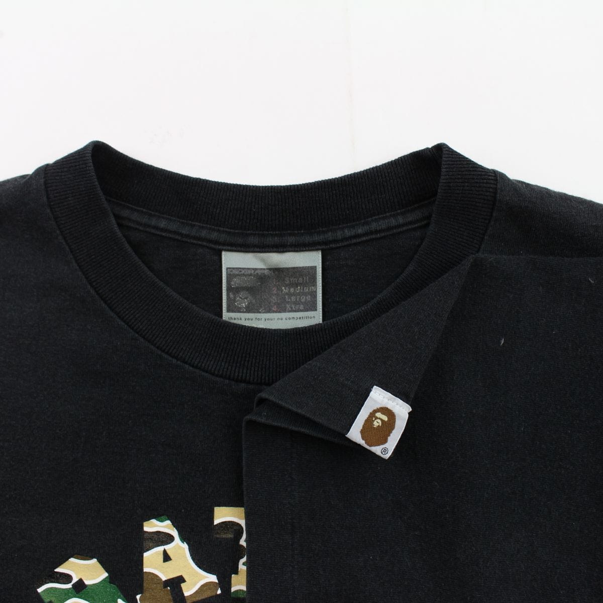 Bape 1st Yellow Psyche Camo College Logo Tee Black - SaruGeneral