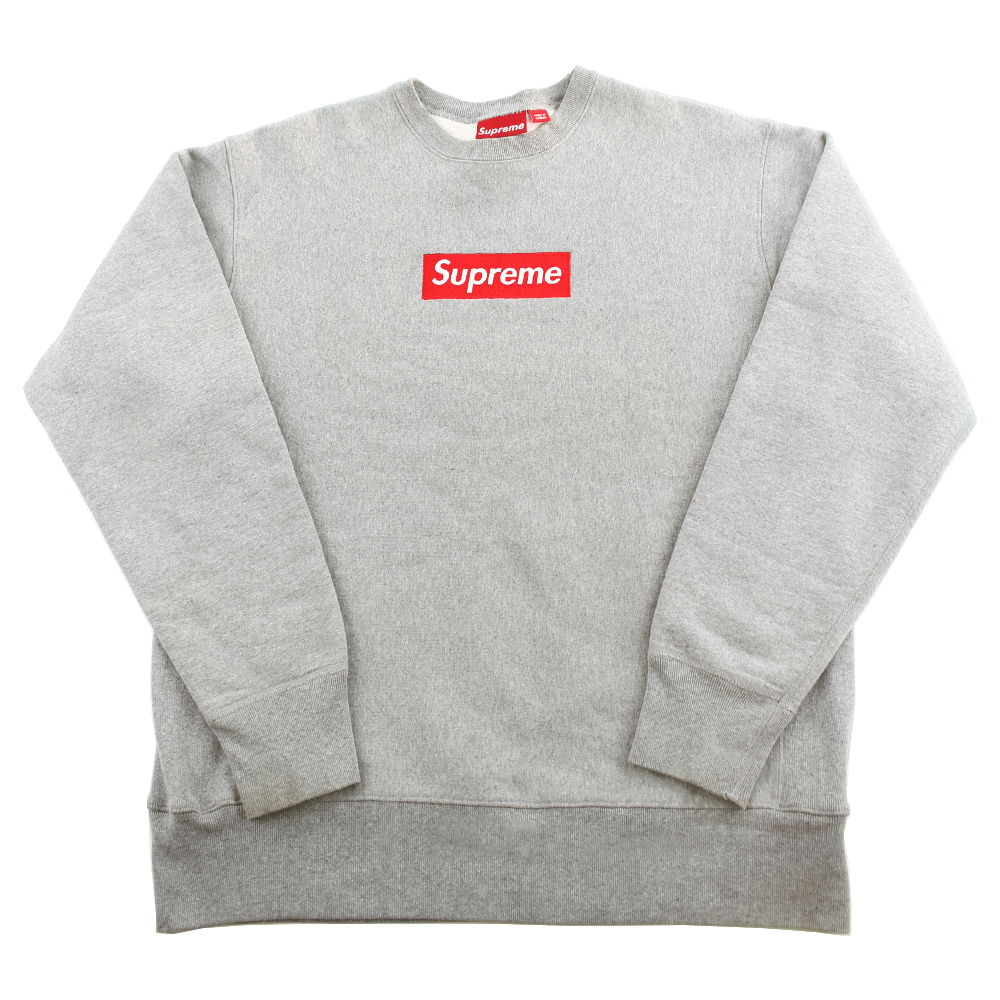 Supreme Red Box Logo Crewneck Grey – SARUGENERAL